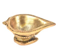 Hand Crafted Brass Kuber Diya 1 inch x 1.6 inch